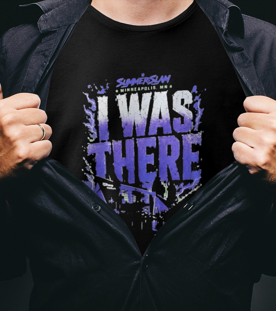 SummerSlam Minneapolis MN I Was There US Bank Stadium WWE Event T-Shirt