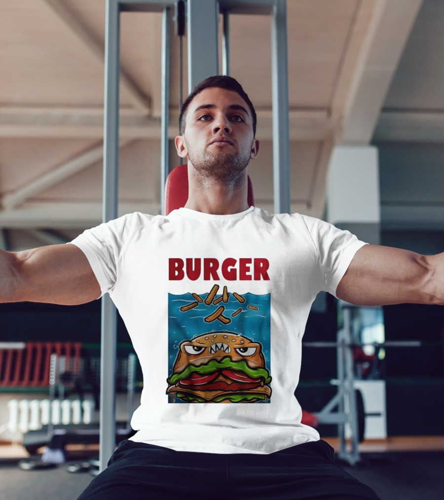 Angry Burger With Fries Burger T-Shirt