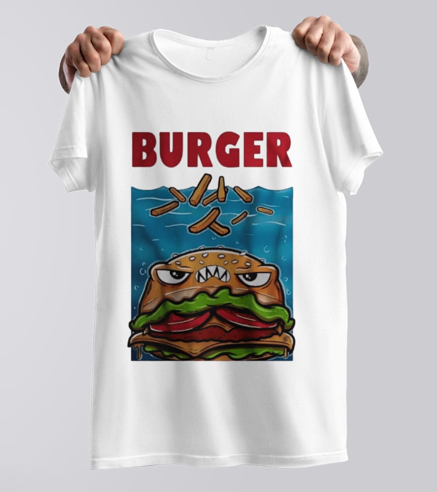 Angry Burger With Fries Burger T-Shirt