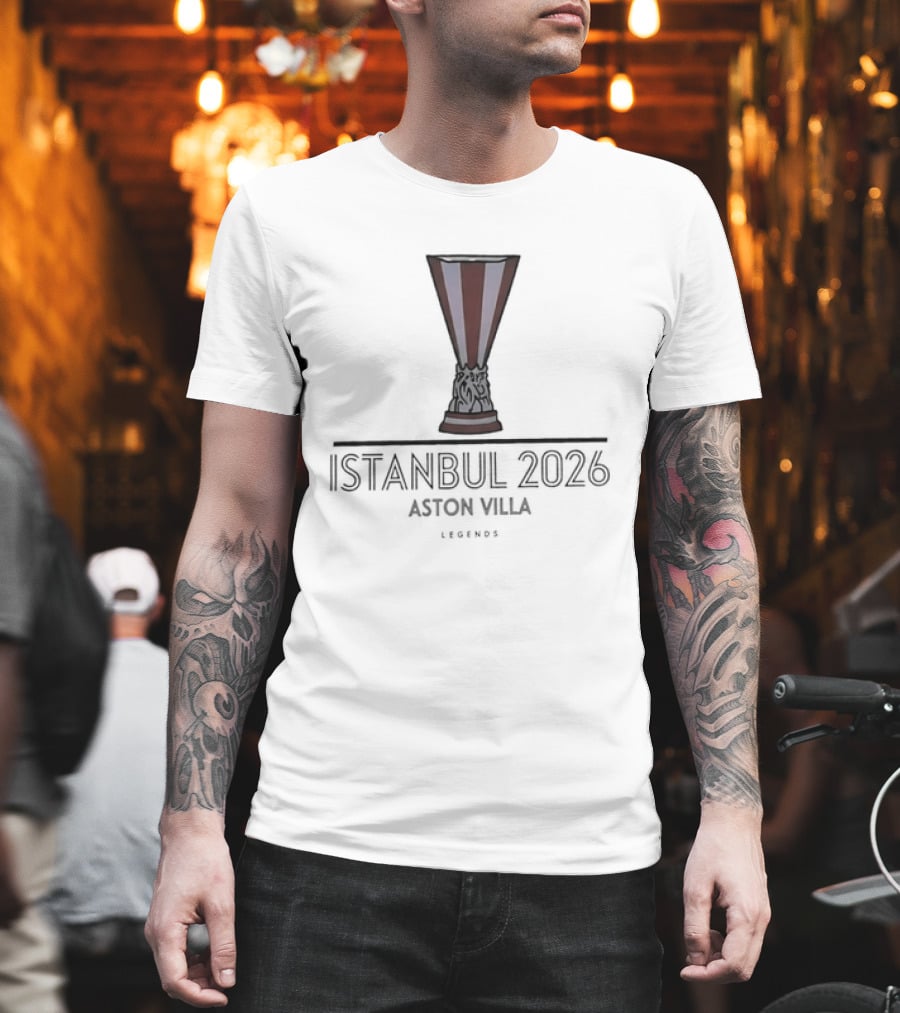 Aston Villa Istanbul 2026 Emblem Legends In Thread T-Shirt