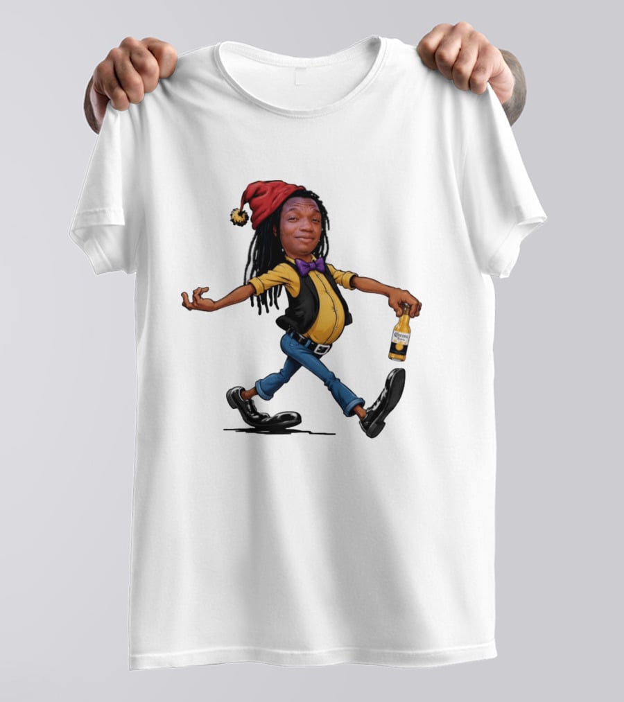 Caricature Man With Dreadlocks Holding Corona Extra Beer T-Shirt