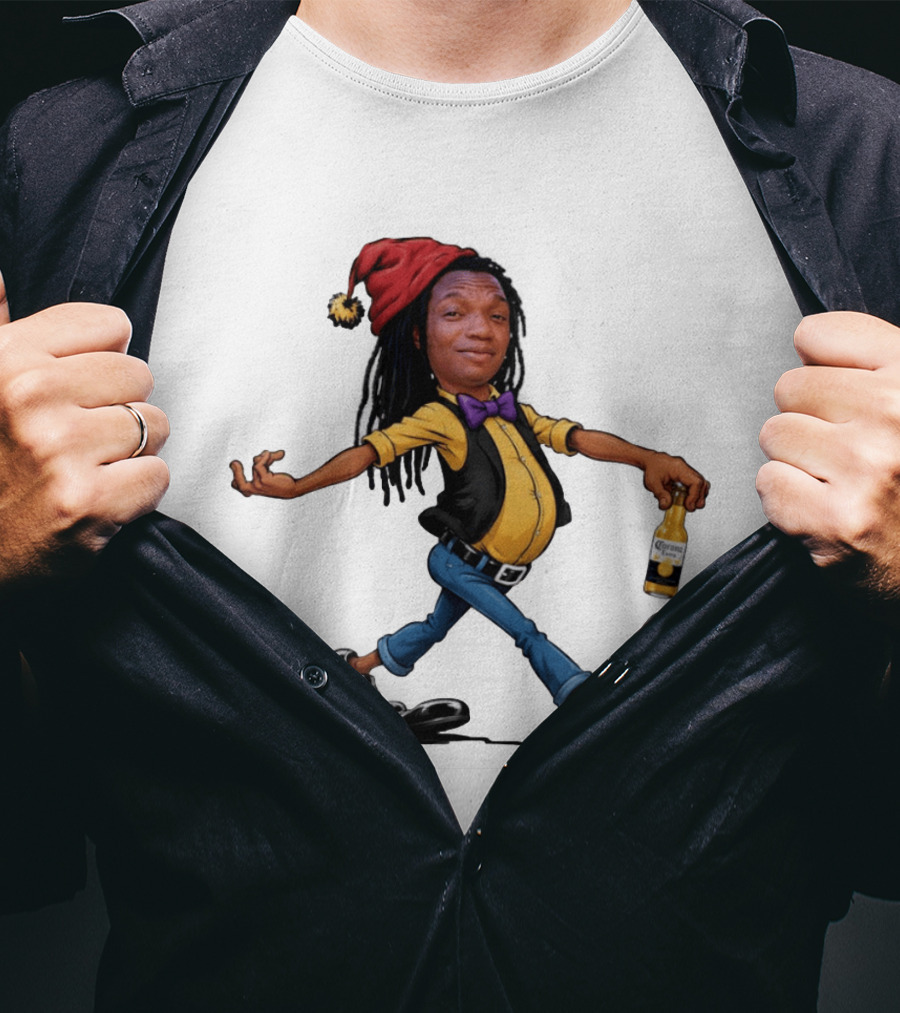 Caricature Man With Dreadlocks Holding Corona Extra Beer T-Shirt