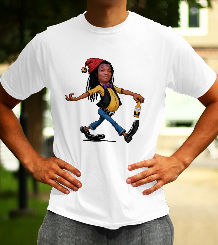 Caricature Man With Dreadlocks Holding Corona Extra Beer T-Shirt