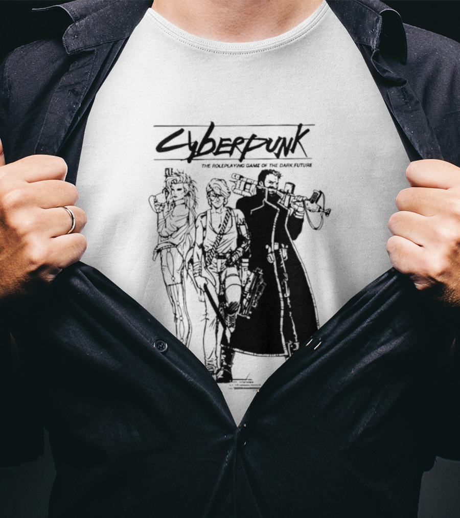 Cyberpunk The Roleplaying Game Of The Dark Future Silhouette Art Characters T-Shirt
