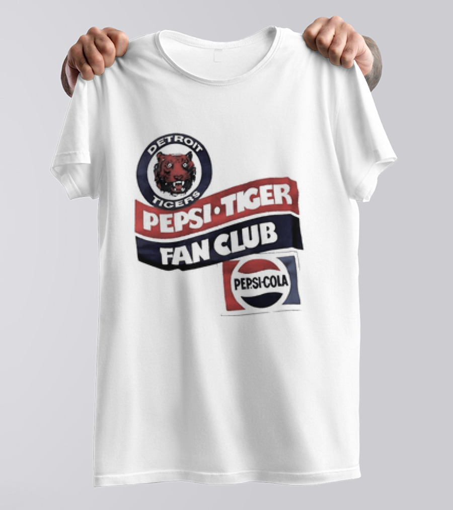Detroit Tigers Pepsi Tiger Fan Club Pepsi Cola T-Shirt