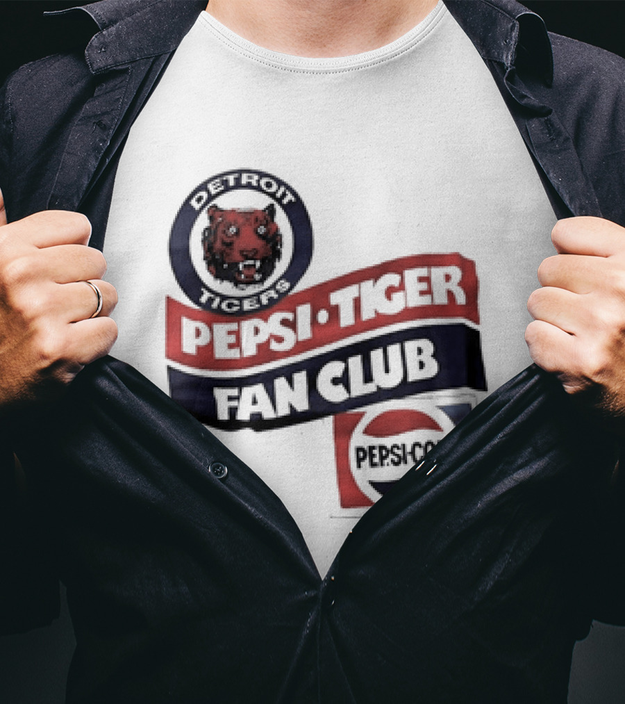 Detroit Tigers Pepsi Tiger Fan Club Pepsi Cola T-Shirt