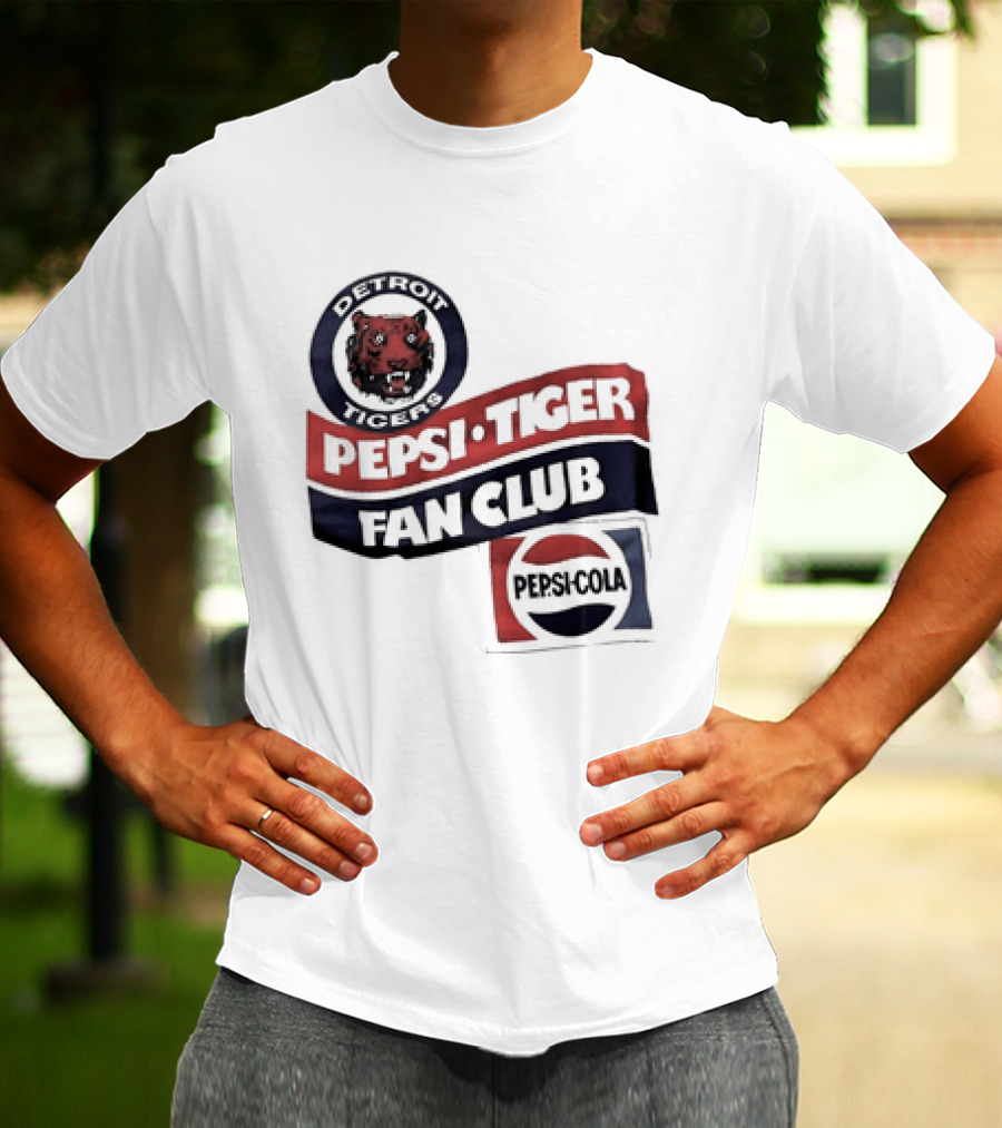 Detroit Tigers Pepsi Tiger Fan Club Pepsi Cola T-Shirt
