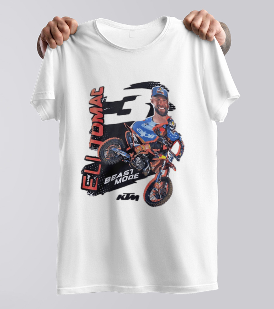 Eli Tomac Beast Mode KTM Motocross Supercross Racing 3 Pro Rider T-Shirt