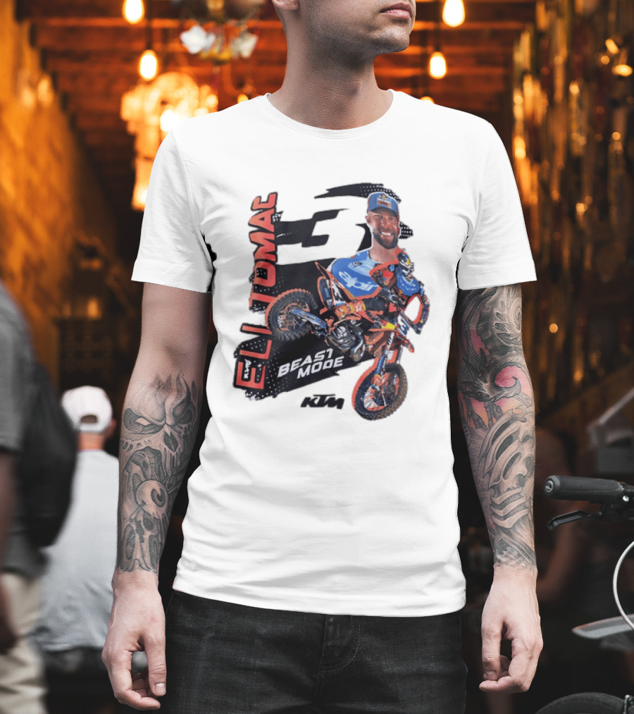 Eli Tomac Beast Mode KTM Motocross Supercross Racing 3 Pro Rider T-Shirt