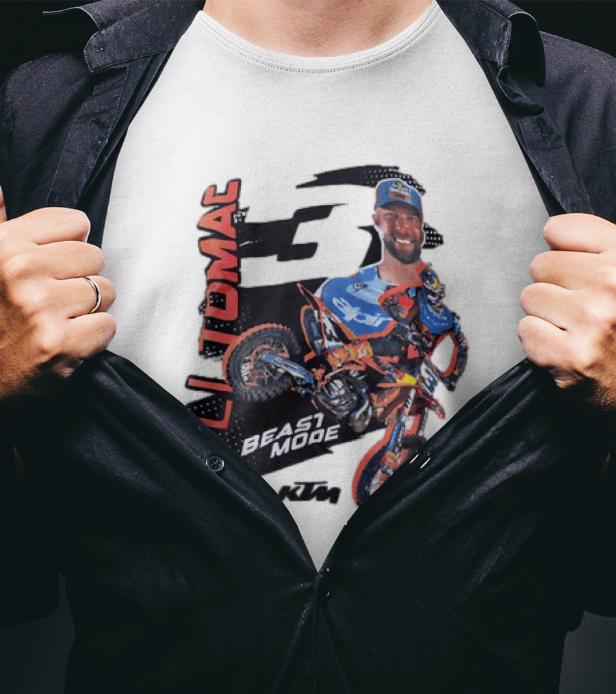 Eli Tomac Beast Mode KTM Motocross Supercross Racing 3 Pro Rider T-Shirt