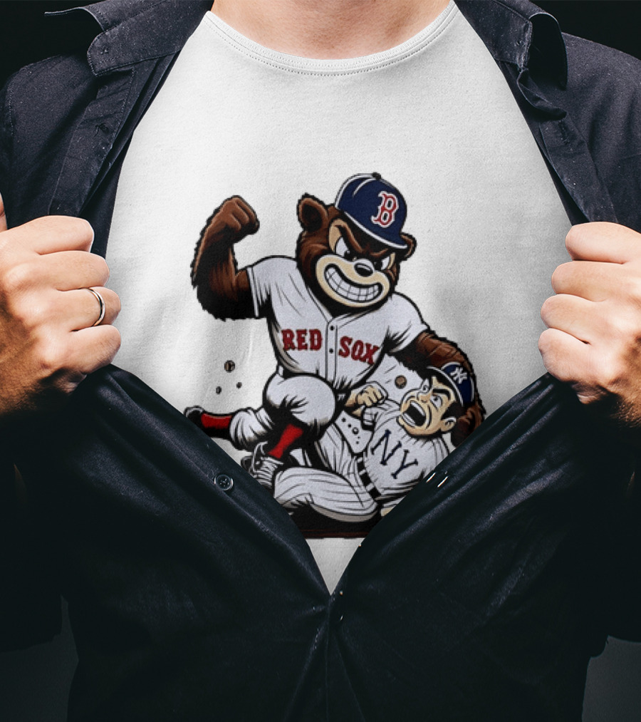 Red Sox Bear Vs NY Yankees Rivalry Showdown T-Shirt