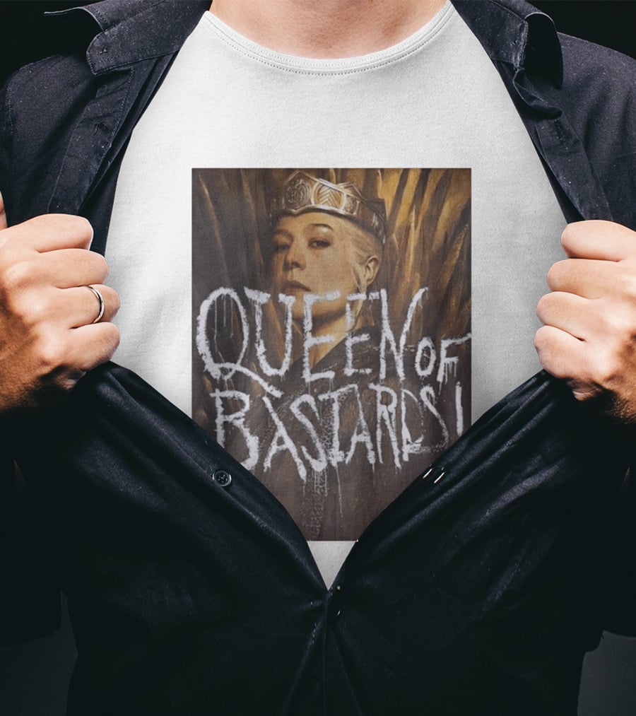 Rhaenyra Targaryen Queen Of Bastards House Of The Dragon Iron Throne Crown T-Shirt