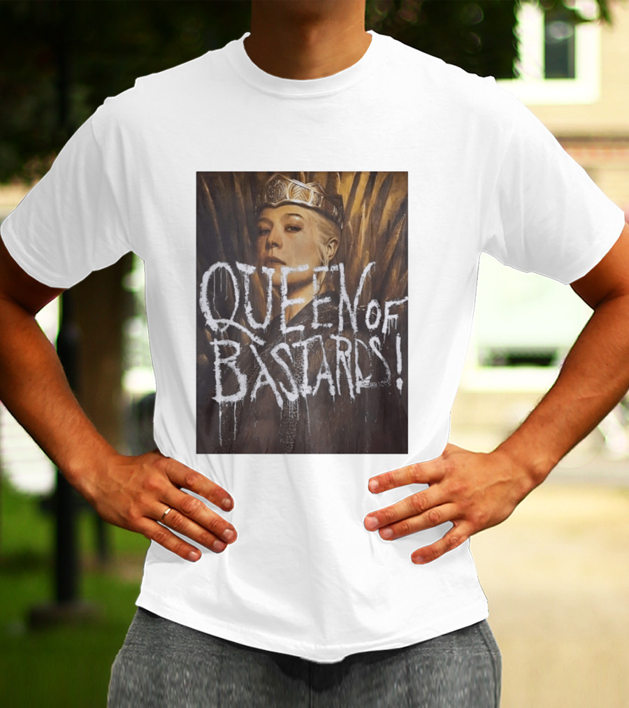 Rhaenyra Targaryen Queen Of Bastards House Of The Dragon Iron Throne Crown T-Shirt