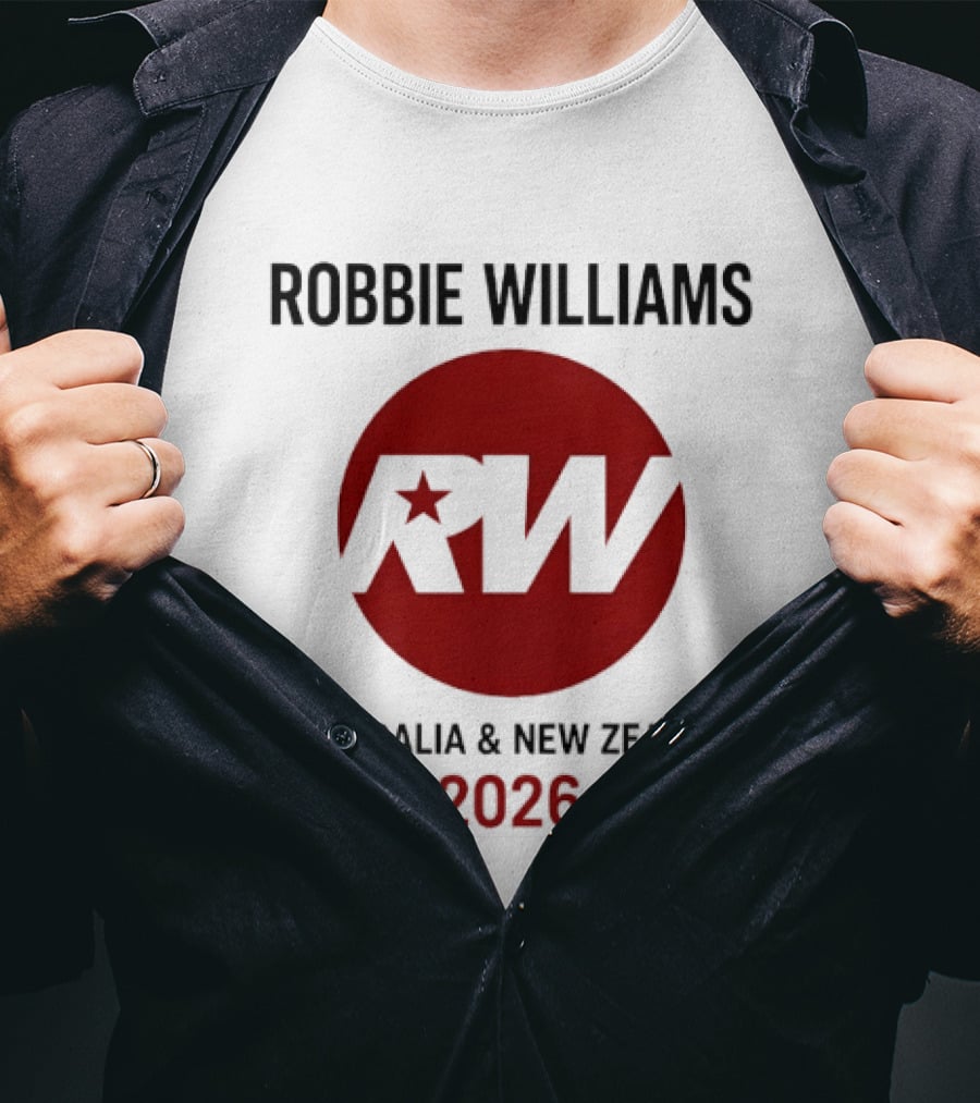 Robbie Williams 2026 Australia New Zealand Tour RW Star T-Shirt