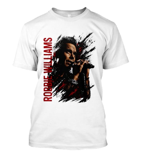 Robbie Williams Pop Star Singer Microphone Performance T-Shirt