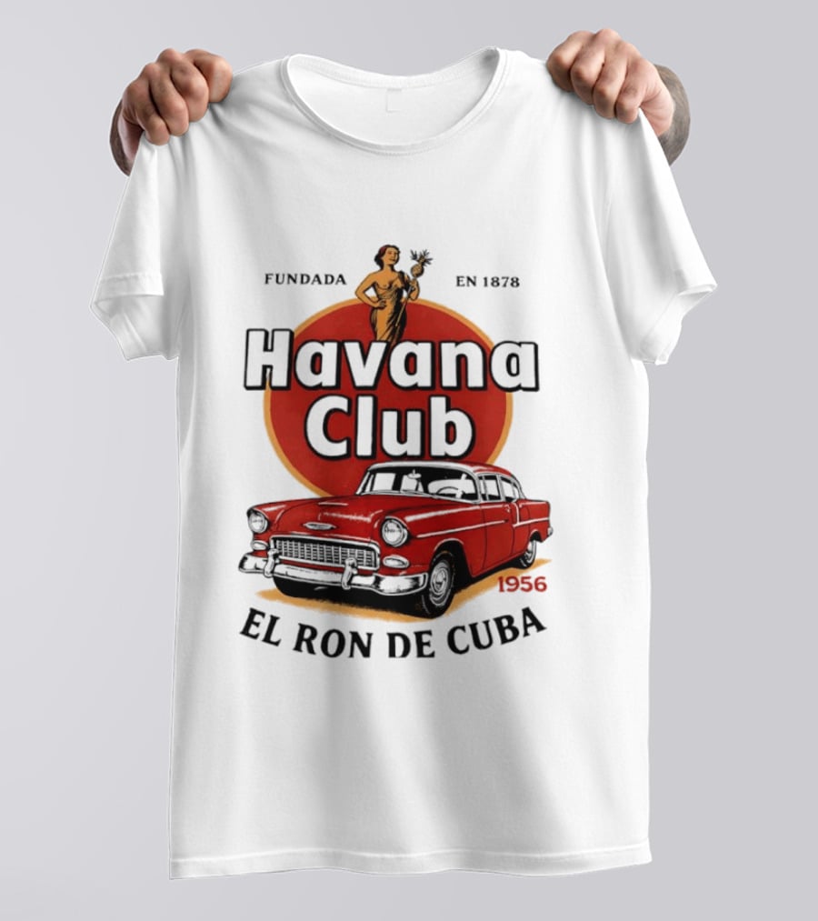 Havana Club Fundada En 1878 El Ron De Cuba 1956 Car T-Shirt