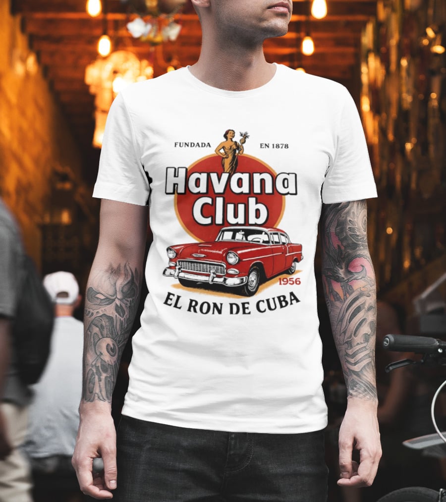 Havana Club Fundada En 1878 El Ron De Cuba 1956 Car T-Shirt