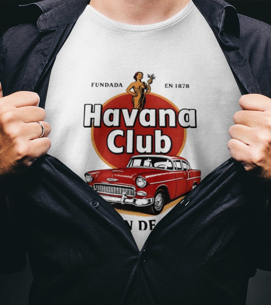 Havana Club Fundada En 1878 El Ron De Cuba 1956 Car T-Shirt