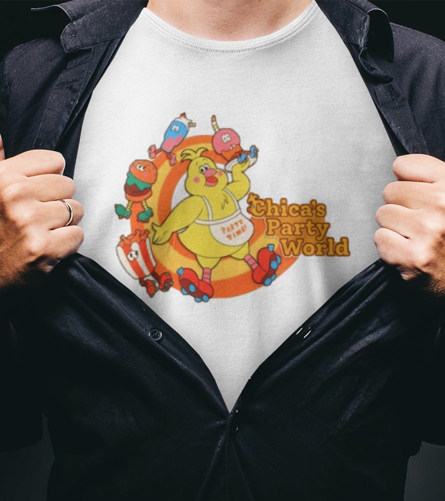 Hex Store Hex X Fnaf Chica's Party World Secret Of The Mimic 2 Party Time T-Shirt