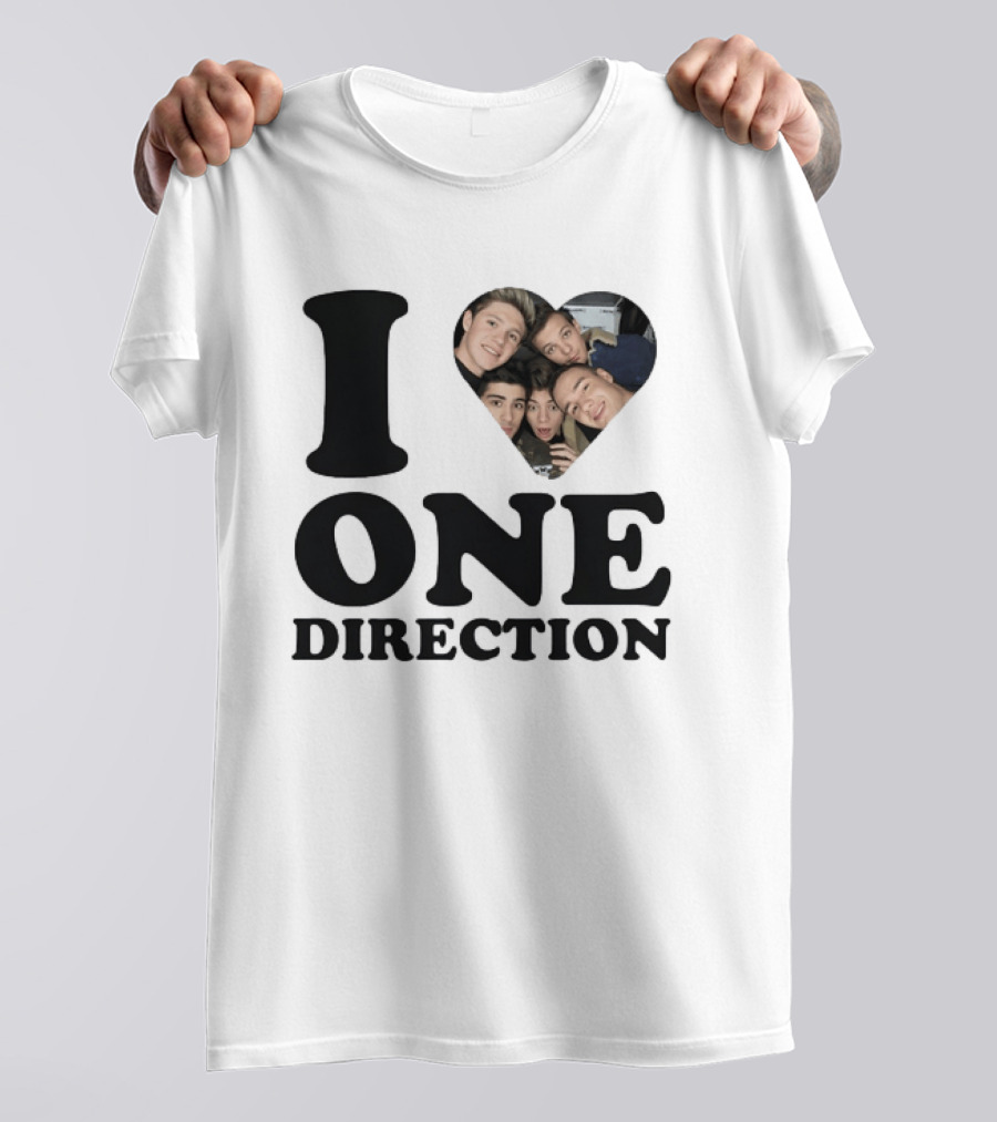 I Love One Direction Heart Niall Horan Band Photo T-Shirt