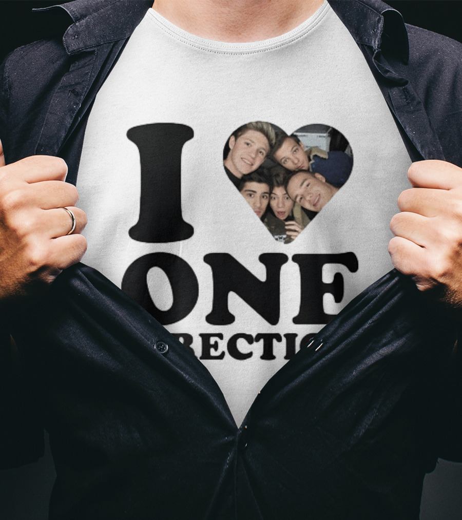 I Love One Direction Heart Niall Horan Band Photo T-Shirt