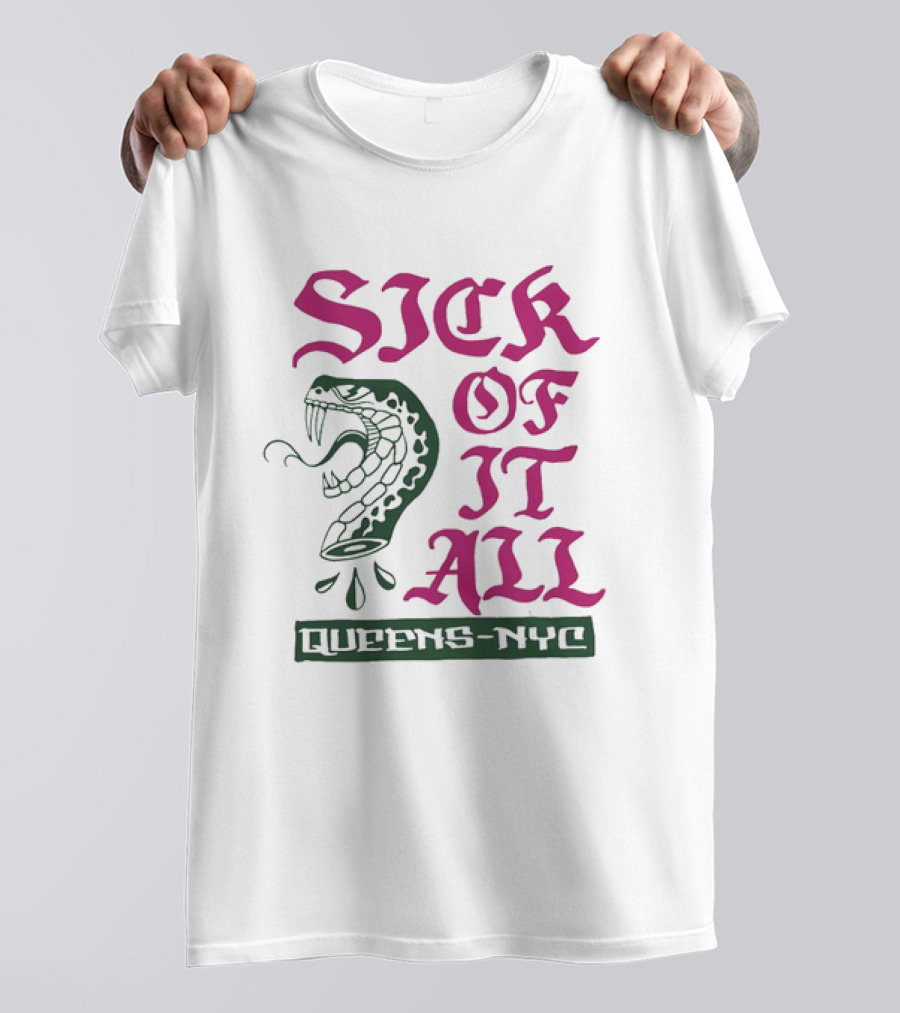 Sick Of It All Snake Queens NYC Hardcore Punk T-Shirt