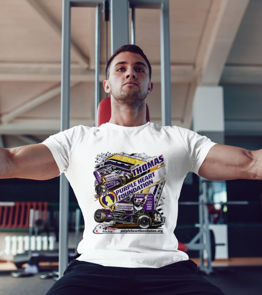 Kevin Thomas Jr Purple Heart Foundation Sprint Car 4 Kings Racing T-Shirt