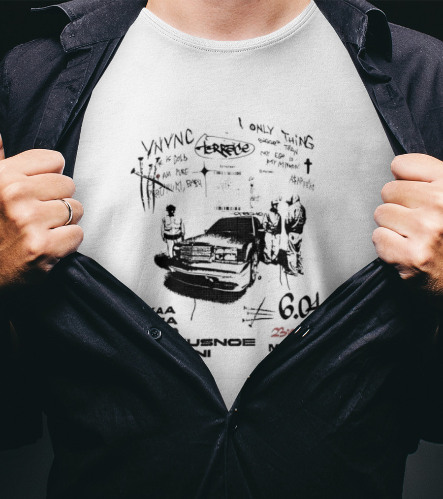 Terrace A$AP Rocky Ego Mirror 6 04 Vintage Car Sketch T-Shirt
