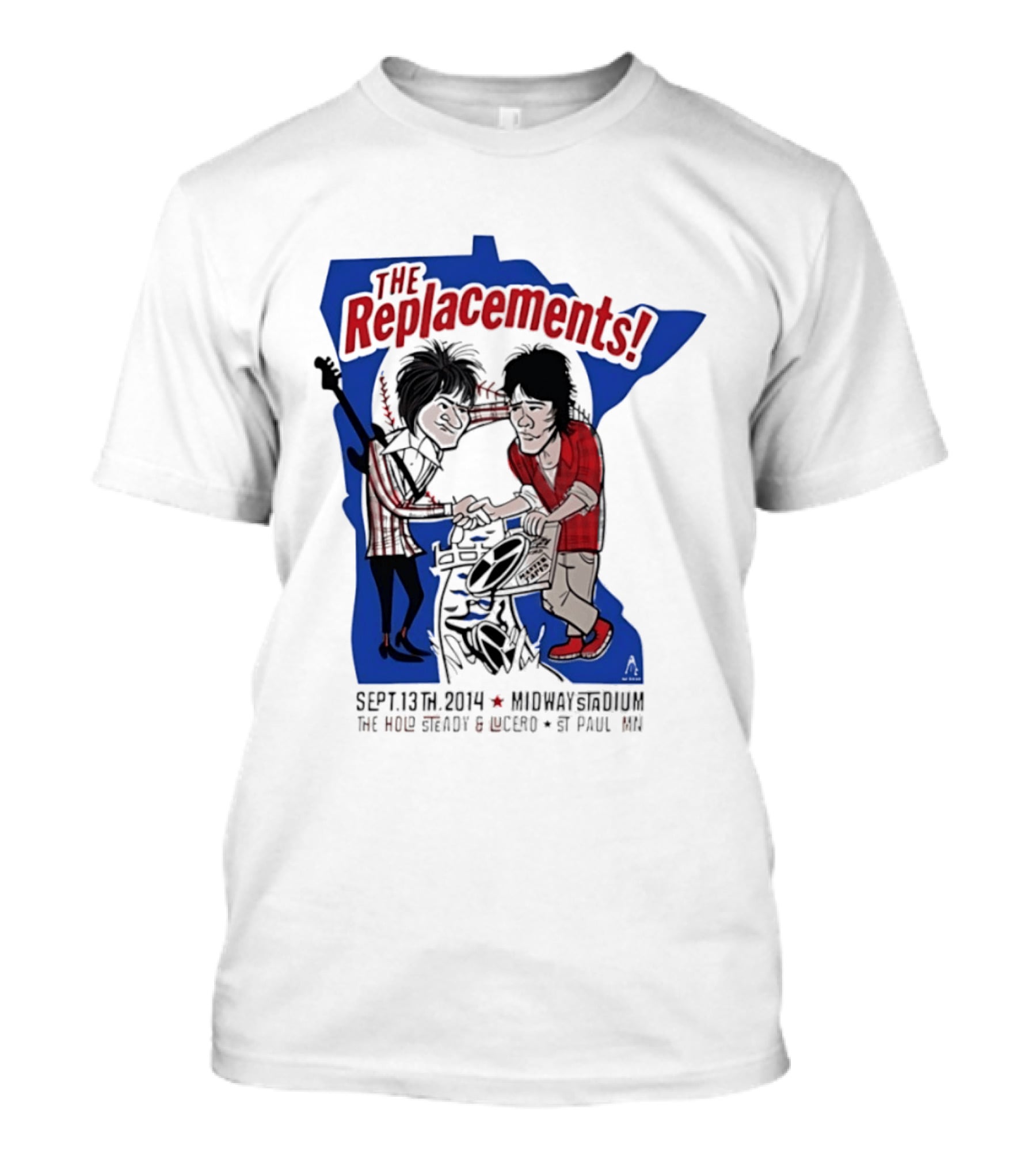 The Replacements Midway Stadium Concert Sept 13 2014 Featuring The Hold Steady Lucero St Paul MN T-Shirt