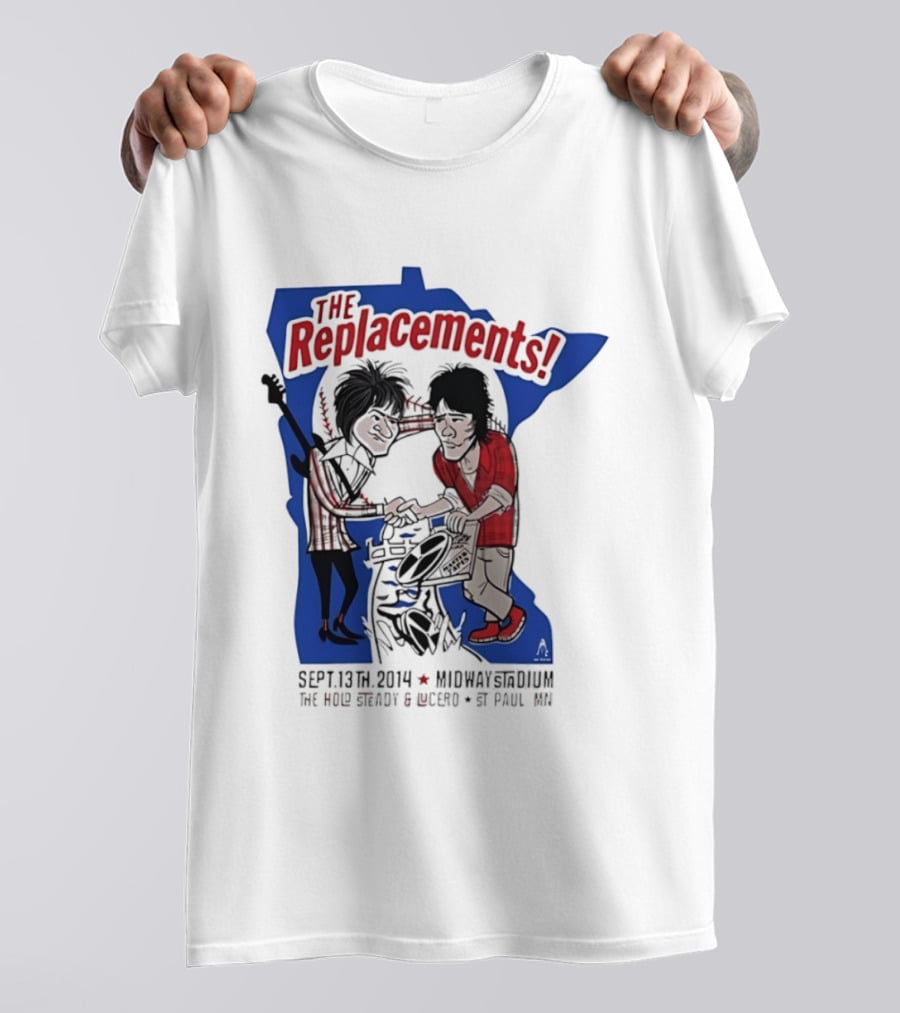 The Replacements Midway Stadium Concert Sept 13 2014 Featuring The Hold Steady Lucero St Paul MN T-Shirt