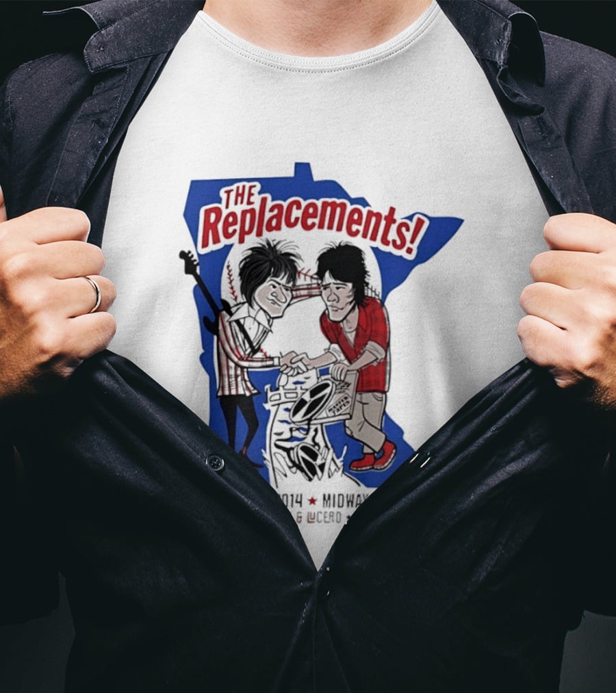 The Replacements Midway Stadium Concert Sept 13 2014 Featuring The Hold Steady Lucero St Paul MN T-Shirt