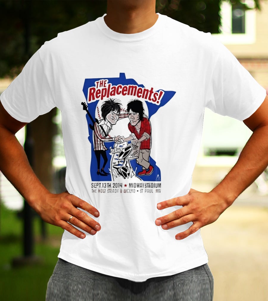 The Replacements Midway Stadium Concert Sept 13 2014 Featuring The Hold Steady Lucero St Paul MN T-Shirt