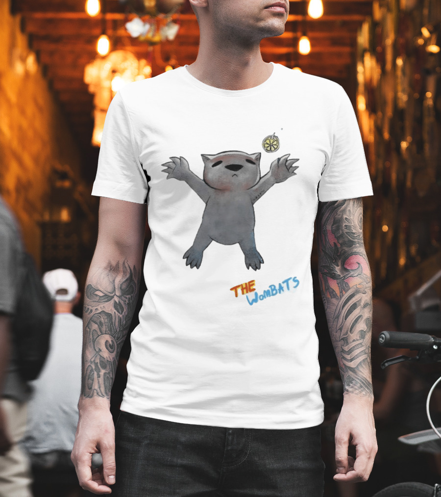 The Wombats Band Reaching For Lemon On Fish Hook T-Shirt