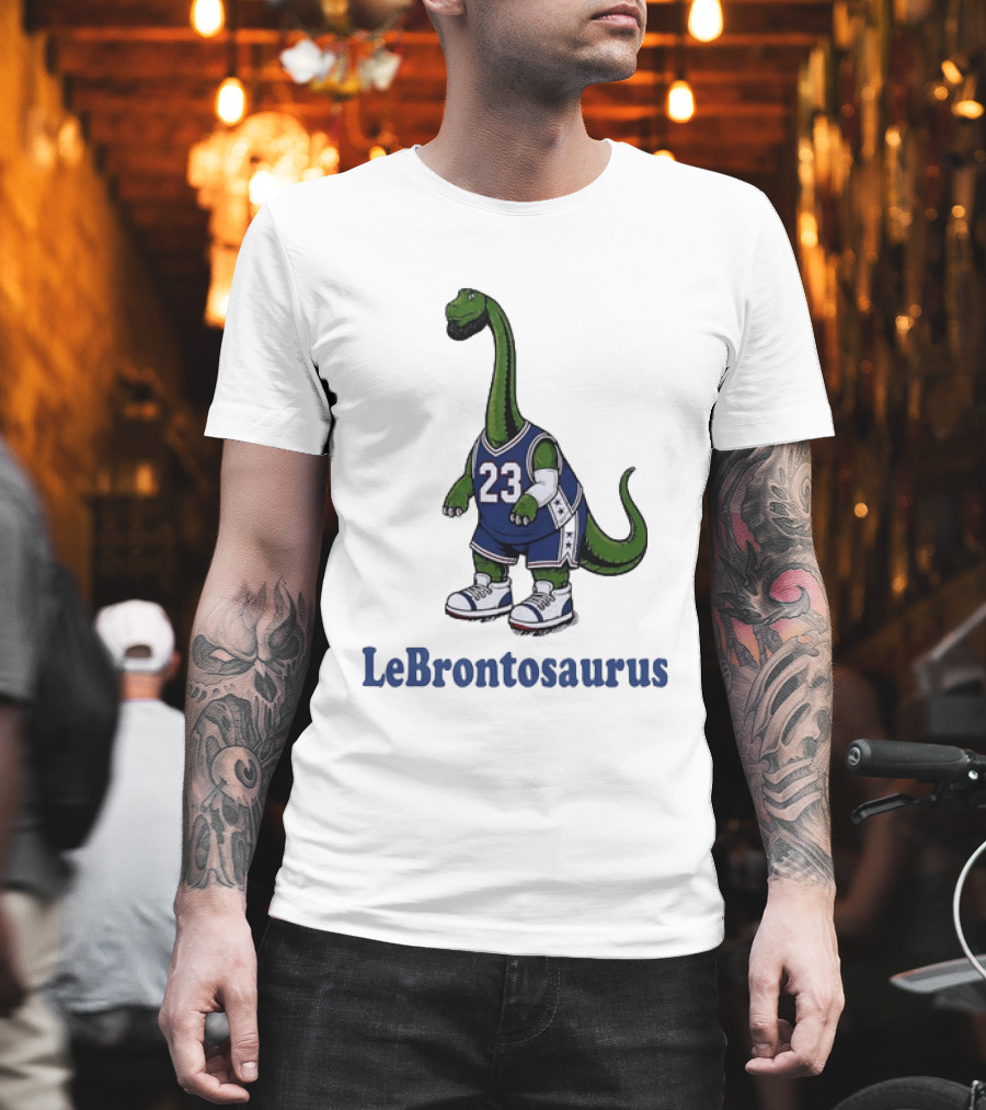 LeBrontosaurus Dinosaur Basketball Jersey Number 23 T-Shirt