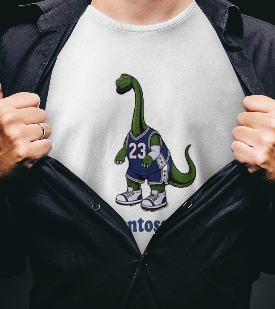 LeBrontosaurus Dinosaur Basketball Jersey Number 23 T-Shirt