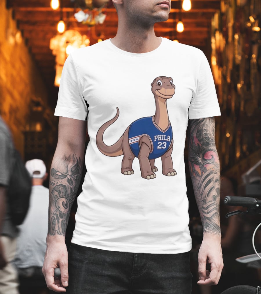 Philadelphia 76ers Littlefoot Dinosaur LeBron James 23 T-Shirt