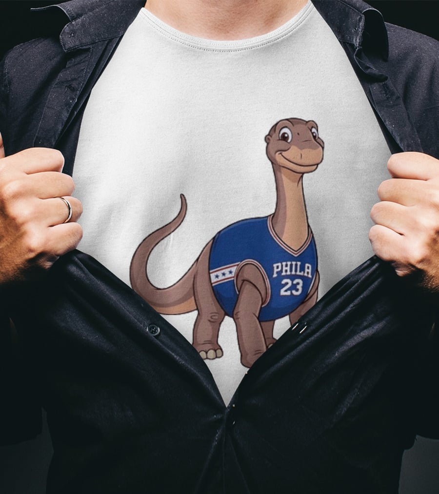 Philadelphia 76ers Littlefoot Dinosaur LeBron James 23 T-Shirt