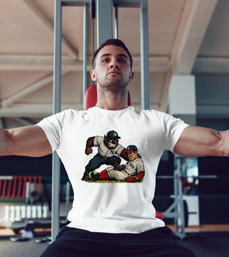 New York Yankees Werewolf Vs Boston Red Sox Player Showdown T-Shirt