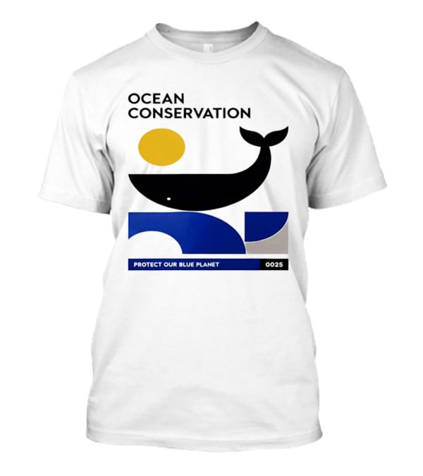 Ocean Conservation Whale Graphic Protect Our Blue Planet T-Shirt