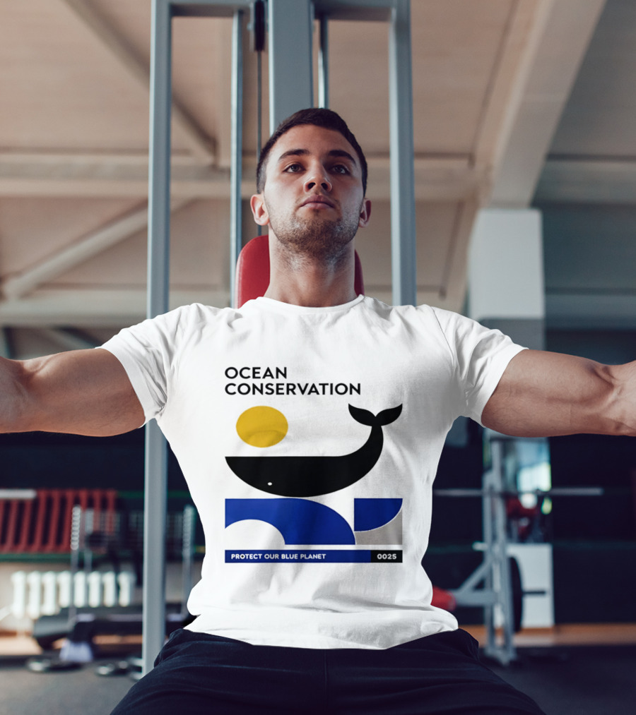 Ocean Conservation Whale Graphic Protect Our Blue Planet T-Shirt