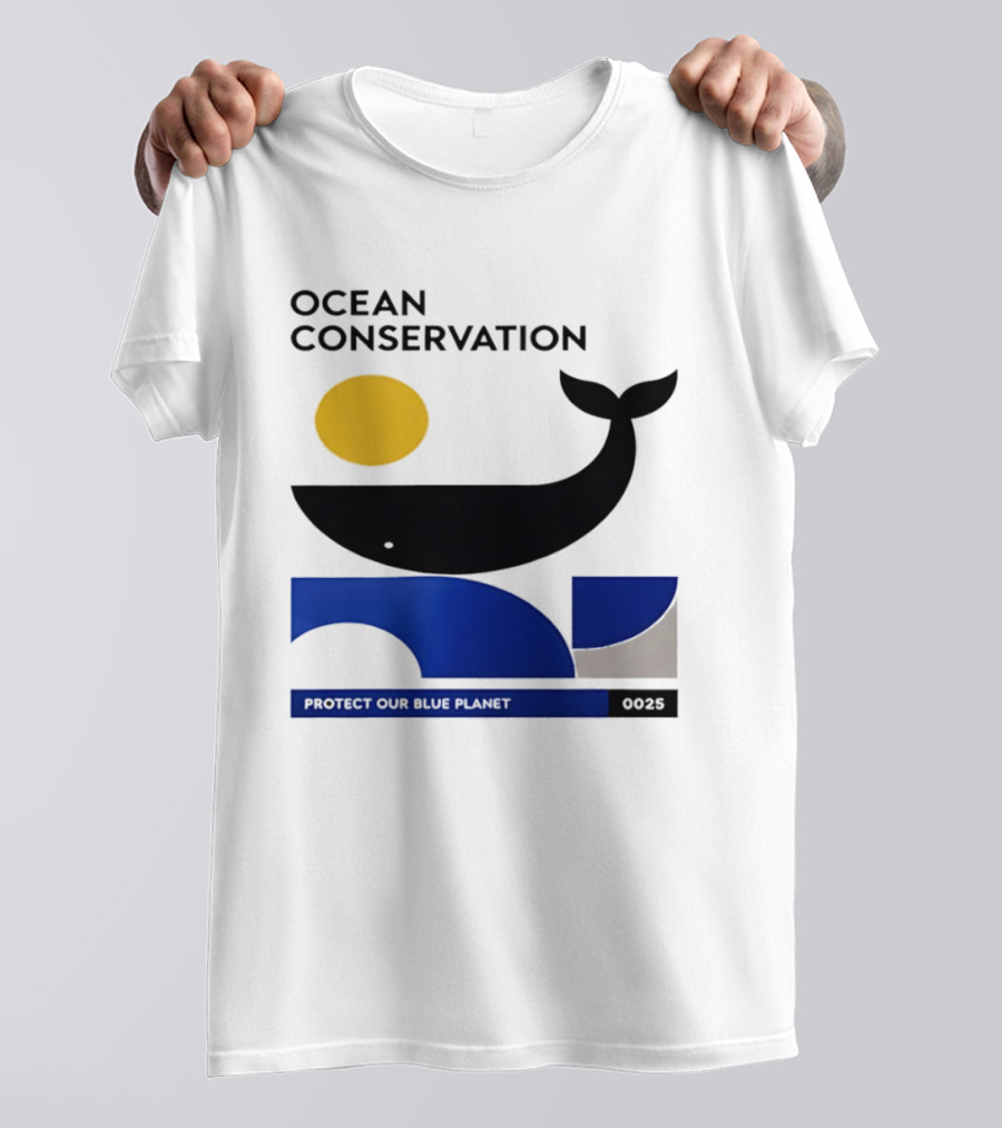 Ocean Conservation Whale Graphic Protect Our Blue Planet T-Shirt