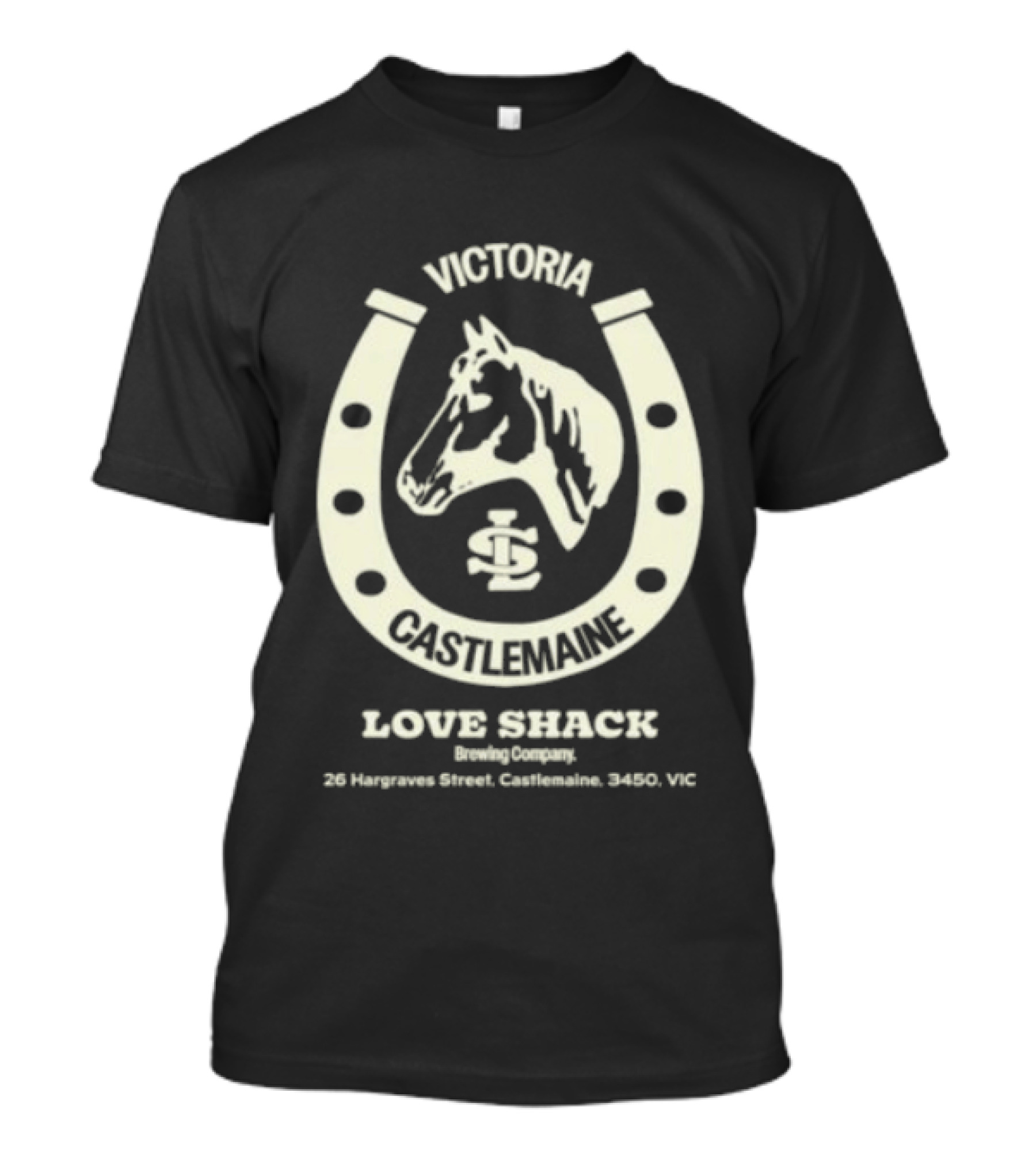 Victoria Castlemaine Horse Shoe Love Shack Brewing Co 28 Hargraves Street Castlemaine 3450 VIC T-Shirt