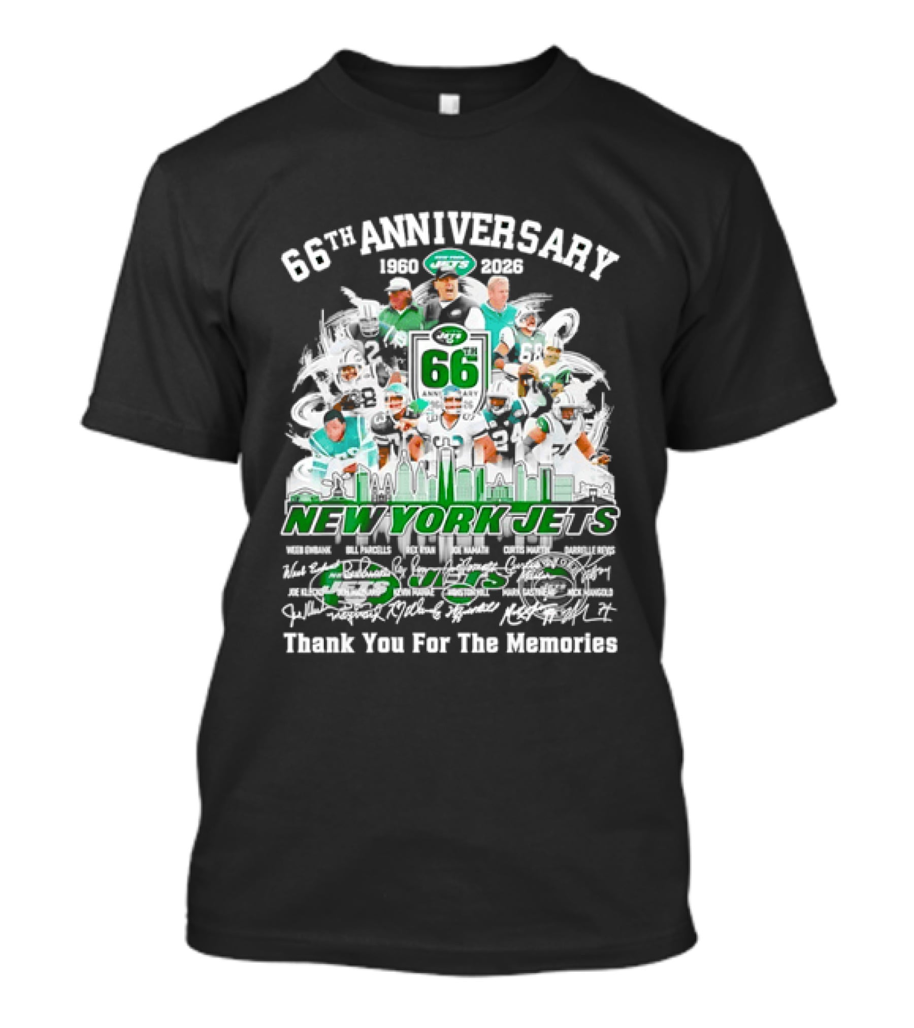 New York Jets 66th Anniversary 1960 2026 Thank You For The Memories T-Shirt