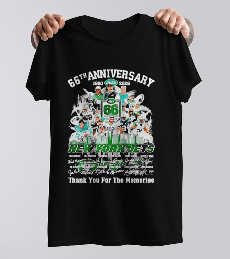 New York Jets 66th Anniversary 1960 2026 Thank You For The Memories T-Shirt