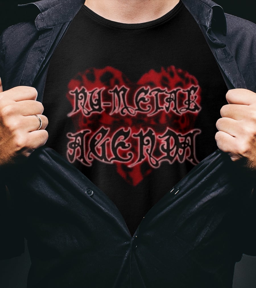 Nu Metal Agenda Heart Kittenma T-Shirt