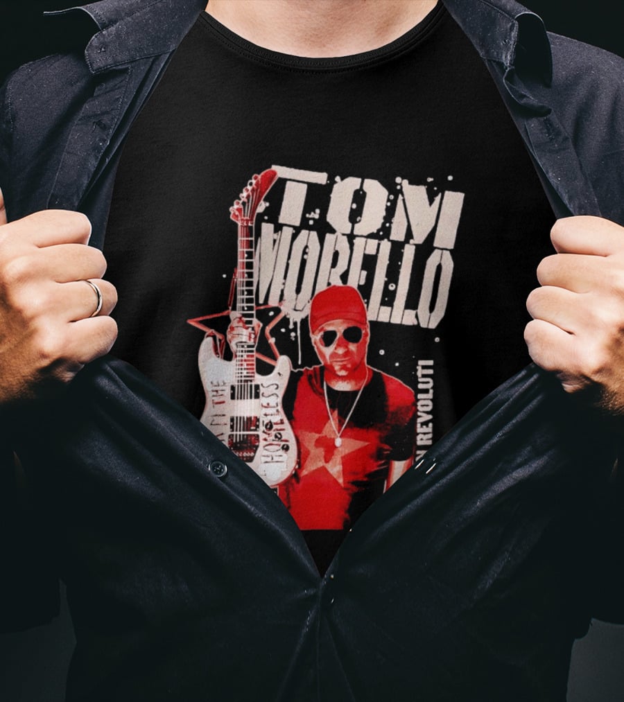 Tom Morello Arm The Homeless Guitar One Man Revolution Red Star T-Shirt