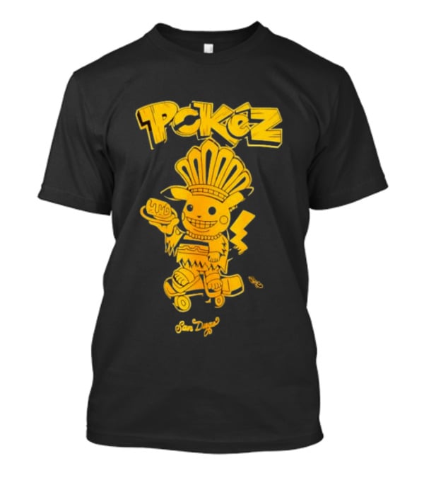 Pikachu Pokez San Diego Skateboard Taco Fun T-Shirt