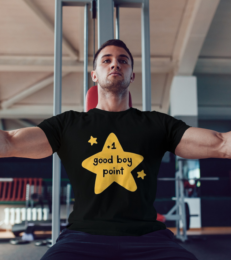 Plus 1 Good Boy Point Star Reward Positive Reinforcement Yellow Star T-Shirt