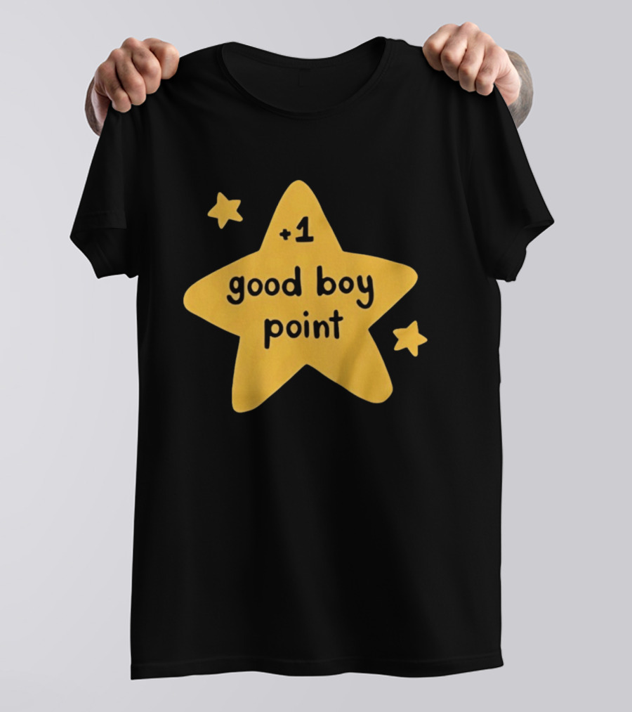 Plus 1 Good Boy Point Star Reward Positive Reinforcement Yellow Star T-Shirt