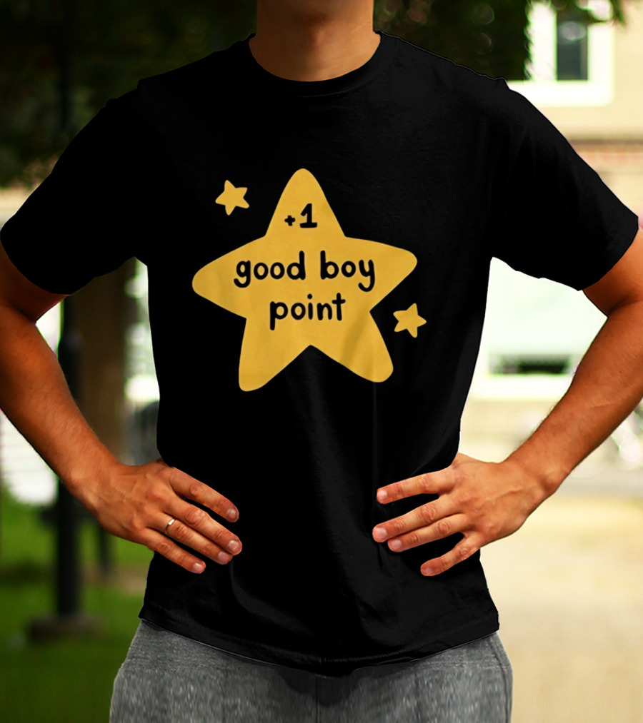 Plus 1 Good Boy Point Star Reward Positive Reinforcement Yellow Star T-Shirt